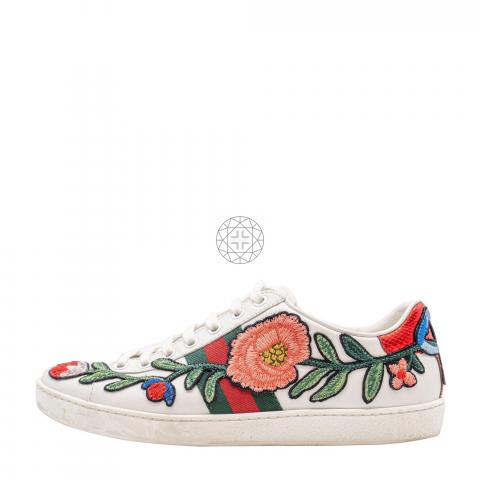 Gucci floral ace on sale sneakers